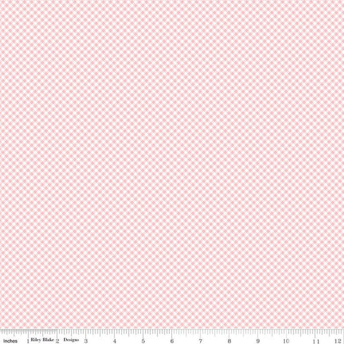 Seasonal Basics Gingham Pink for RBD C777-PINK - PRICE PER 1/2 YARD