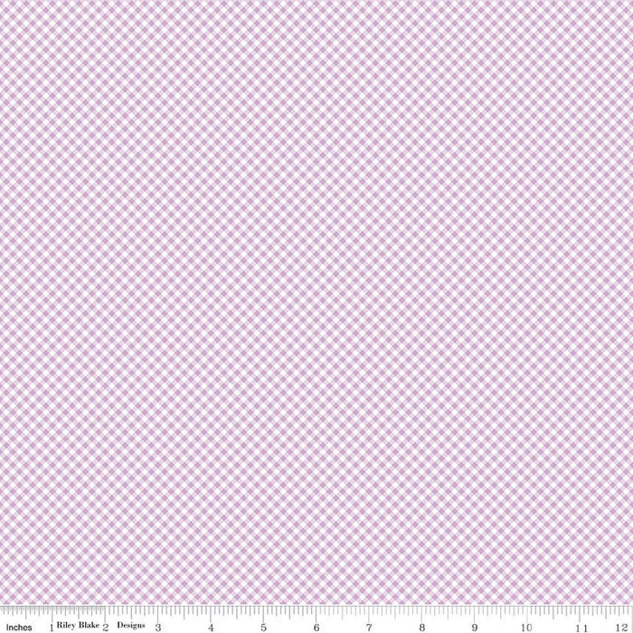 Seasonal Basics Gingham Purple for RBD C777-PURPLE - PRICE PER 1/2 YARD