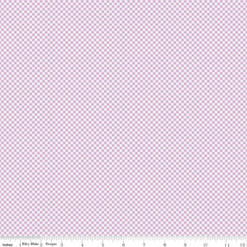 Seasonal Basics Gingham Purple for RBD C777-PURPLE - PRICE PER 1/2 YARD
