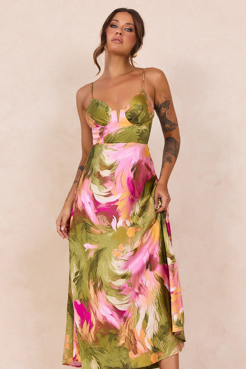 Send Love Maxi Dress - Purple Multi
