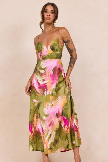 Send Love Maxi Dress - Purple Multi