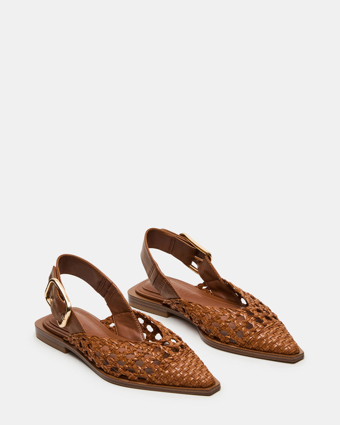SHAY WOVEN COGNAC