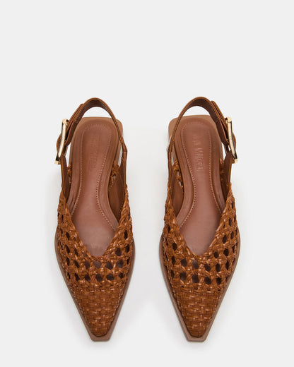 SHAY WOVEN COGNAC