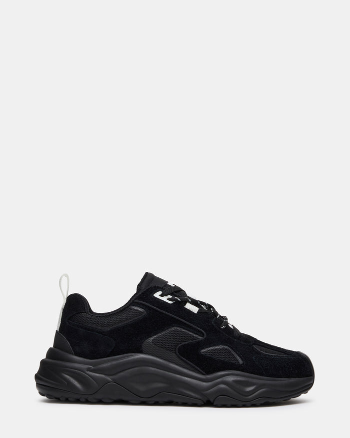 SHILOH Black Multi Low-Top Lace-Up Chunky Men's Sneaker | Steve Madden