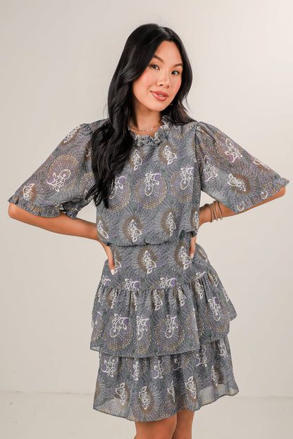 Stay With Me Lavender Floral Mini Dress