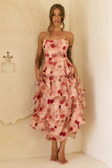 Showered With Love Chiffon Maxi Dress - Blush