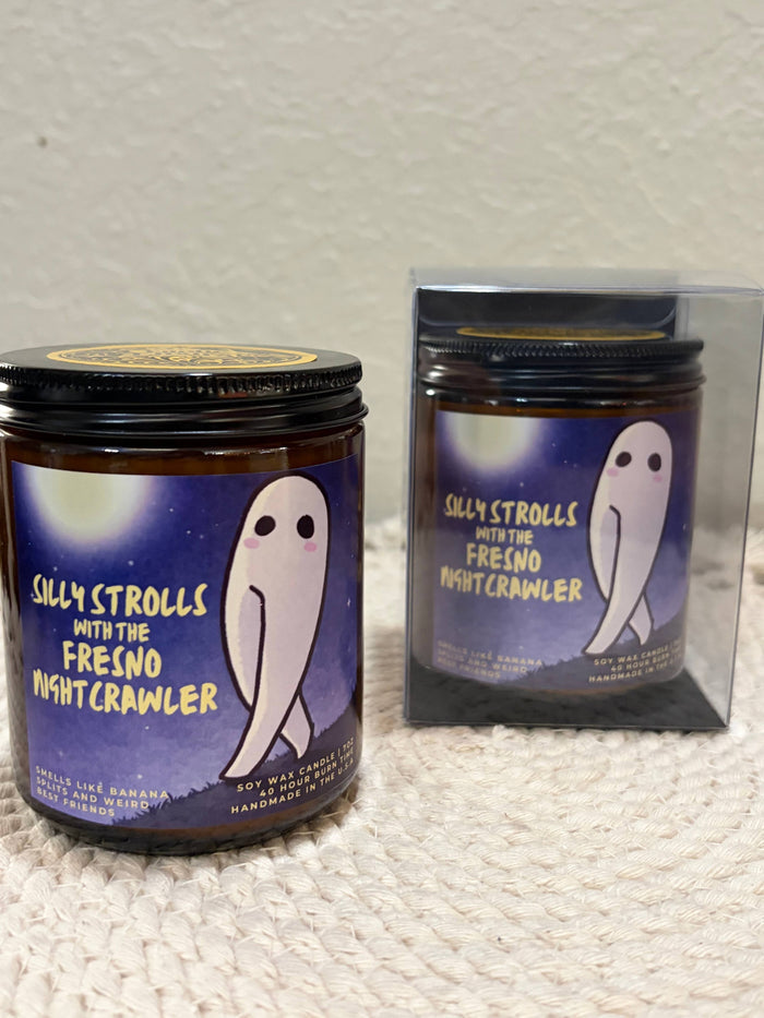 Silly Strolls with the Fresno Nightcrawler Candle