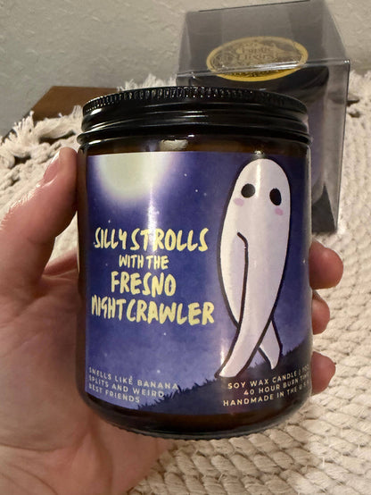 Silly Strolls with the Fresno Nightcrawler Candle