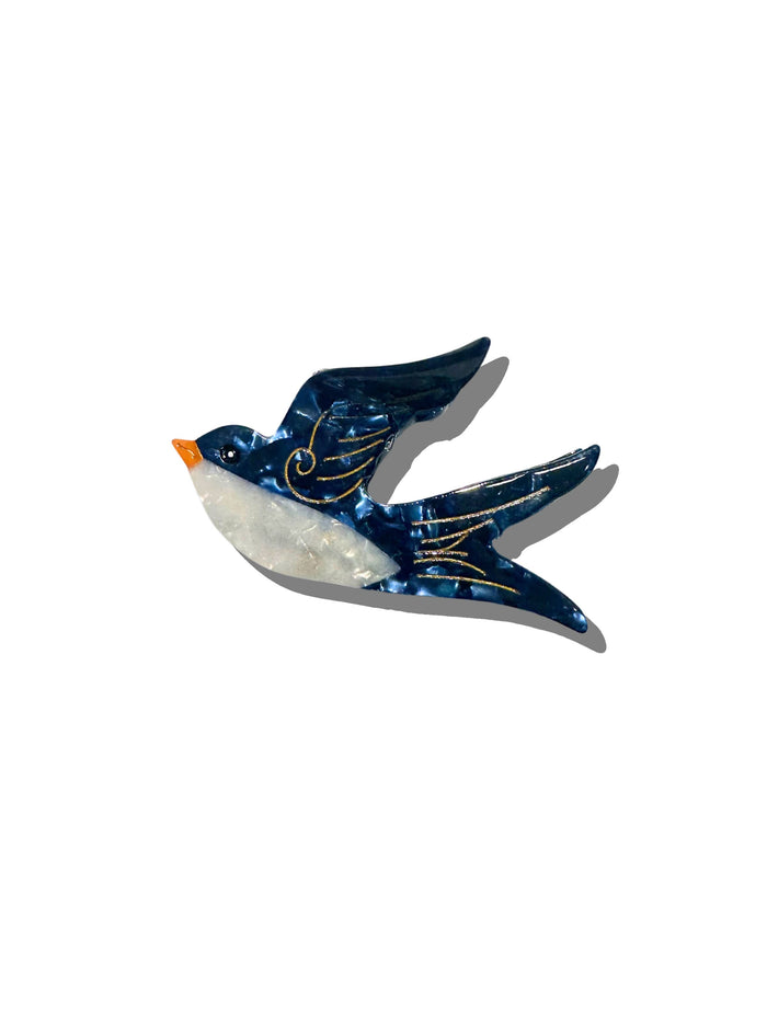 Solar Eclipse Hand-painted Swallow Bird Hair Claw