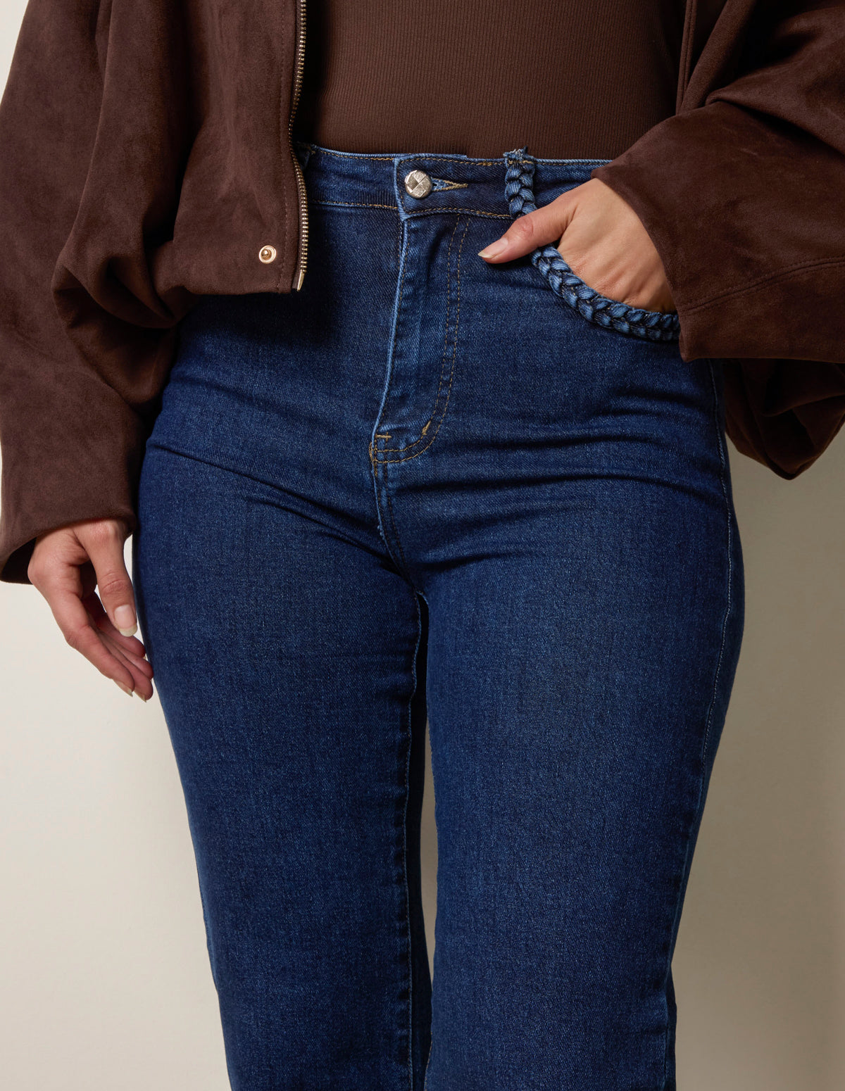 Pocket Rope Stretch Jeans