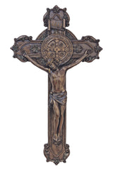 St. Benedict Crucifix in Cold Cast Bronze 11"