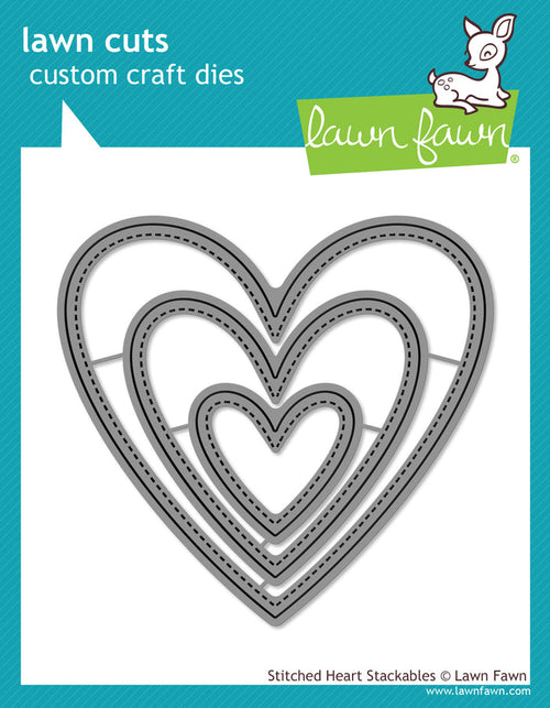 stitched heart stackables