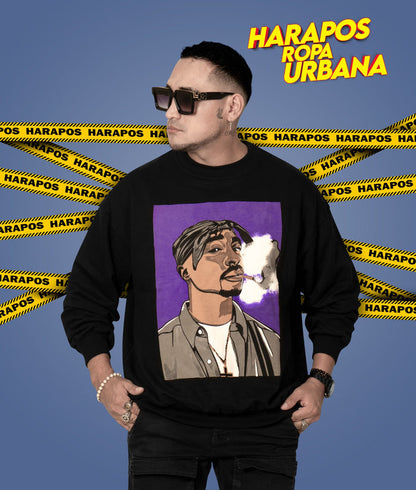 Sudadera Zara Tupac negro