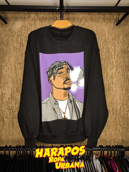 Sudadera Zara Tupac negro