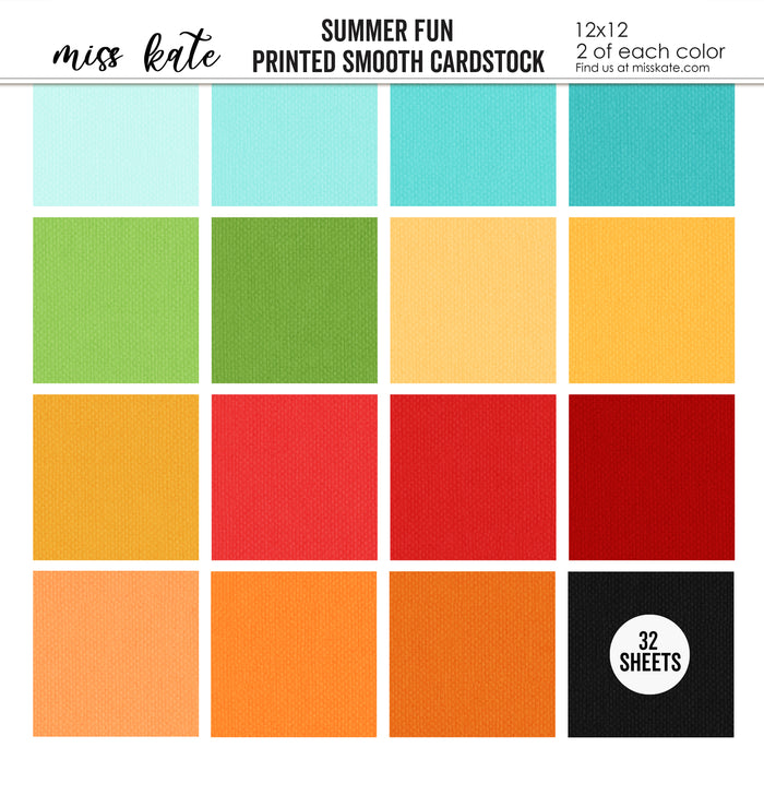 Summer Fun-Printed Smooth Cardstock Single-Sided