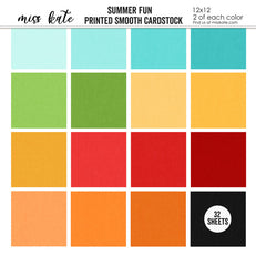 Summer Fun-Printed Smooth Cardstock Single-Sided