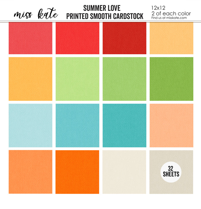 Summer Love-Printed Smooth Cardstock Single-Sided