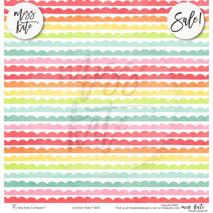 Summer Vibes - Paper & Sticker Kit 12X12 (Ds)