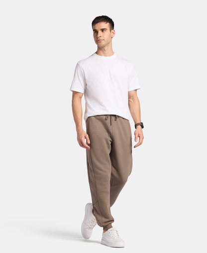 Super Combed Cotton Rich Fleece Fabric Regular Fit Jogger with Zipper Pockets - Bungee Cord