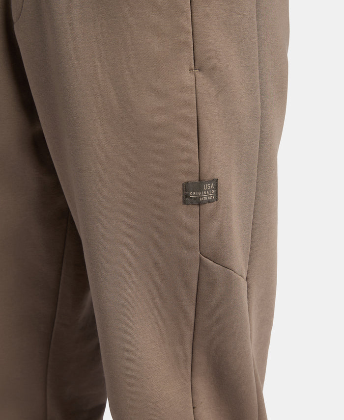 Super Combed Cotton Rich Fleece Fabric Regular Fit Jogger with Zipper Pockets - Bungee Cord