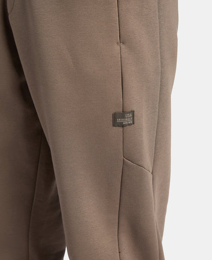 Super Combed Cotton Rich Fleece Fabric Regular Fit Jogger with Zipper Pockets - Bungee Cord