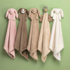 Tan Cuddle Bunny Plush Blanket by Mud Pie at Confetti Gift and Party Tuscaloosa Alabama