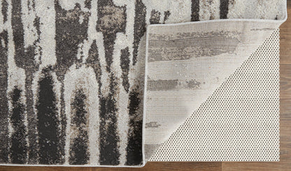 The Rug Corner Feizy Vancouver Modern Abstract - Ivory/Brown/Gray
