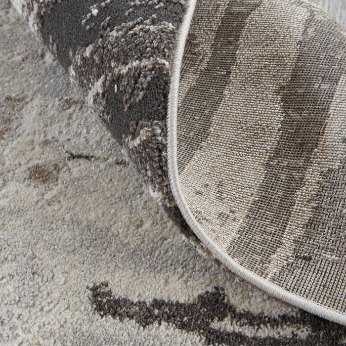 The Rug Corner Feizy Vancouver Modern Abstract - Ivory/Brown/Gray
