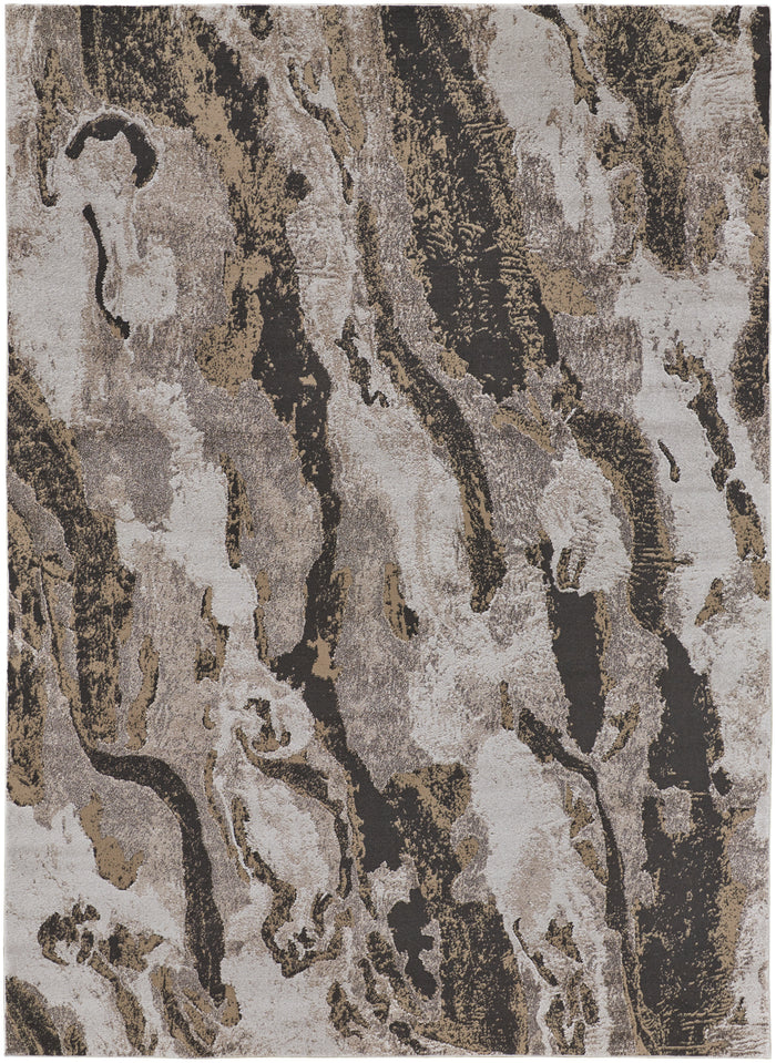 The Rug Corner Feizy Vancouver Modern Abstract - Ivory/Brown/Taupe
