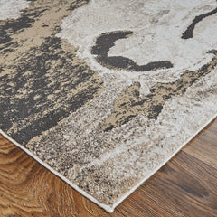 The Rug Corner Feizy Vancouver Modern Abstract - Ivory/Brown/Taupe