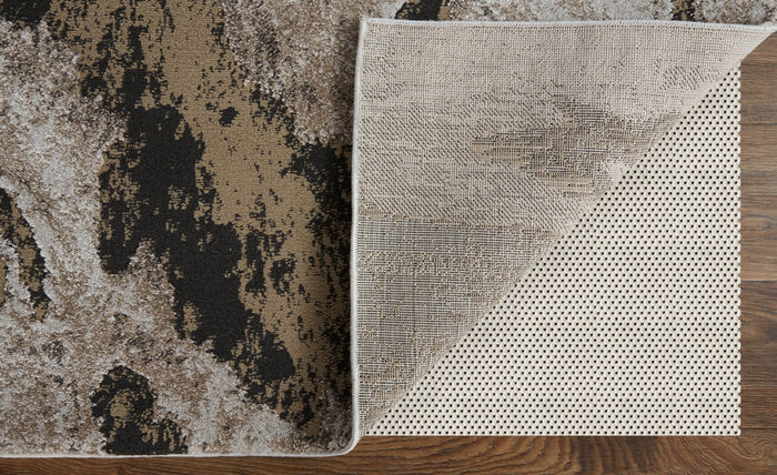 The Rug Corner Feizy Vancouver Modern Abstract - Ivory/Brown/Taupe