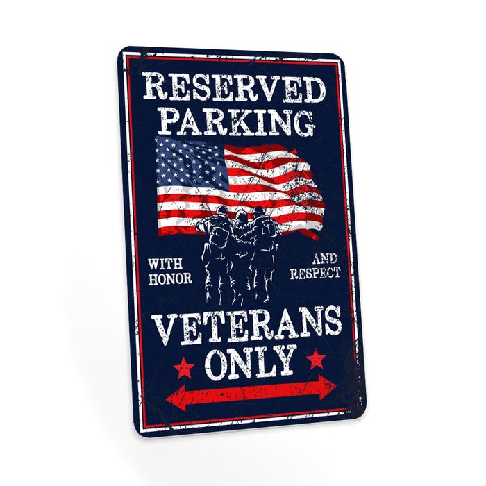 Veterans Only Parking Sign Military Army Marine Metal Parking Decor