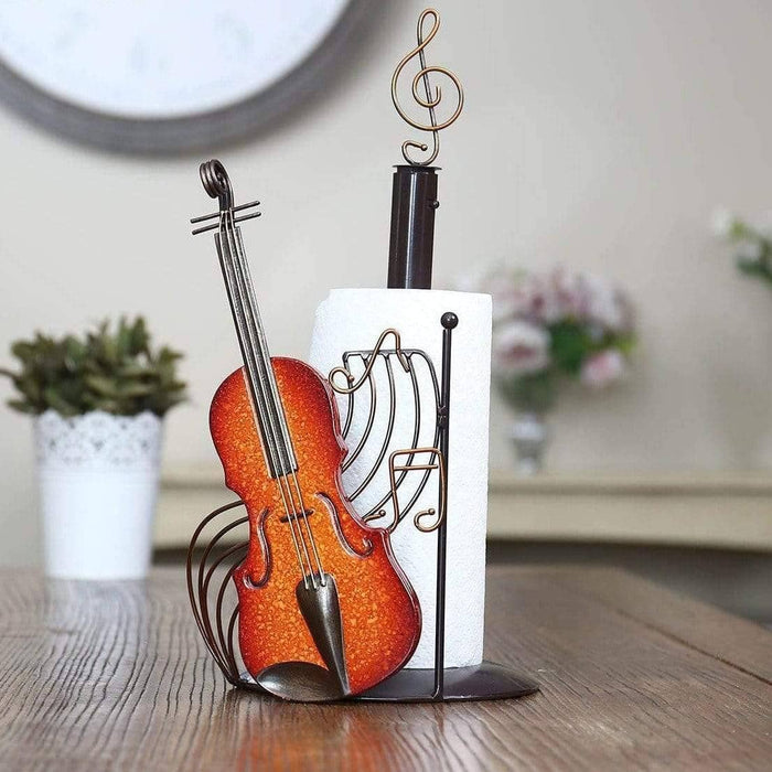 Violin Kitchen Paper Towel Holder Stand - Unique & Stylish Kitchen Accessory