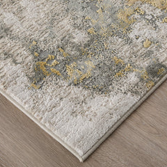 The Rug Corner Feizy Waldor Modern Abstract - Ivory/Gold/Gray