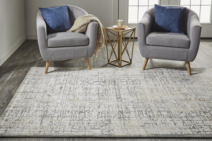 The Rug Corner Feizy Waldor Modern Abstract - Ivory/Gray