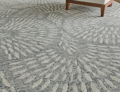 lifestyle The Rug Corner Feizy Wallace Modern Floral & Botanical - Gray/Ivory  Wallace Modern Floral & Botanical - Gray/Ivory