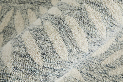 The Rug Corner Feizy Wallace Modern Floral & Botanical - Gray/Ivory  Wallace Modern Floral & Botanical - Gray/Ivory