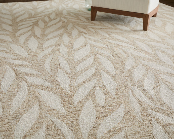 The Rug Corner Feizy Wallace Modern Floral & Botanical - Tan/Ivory