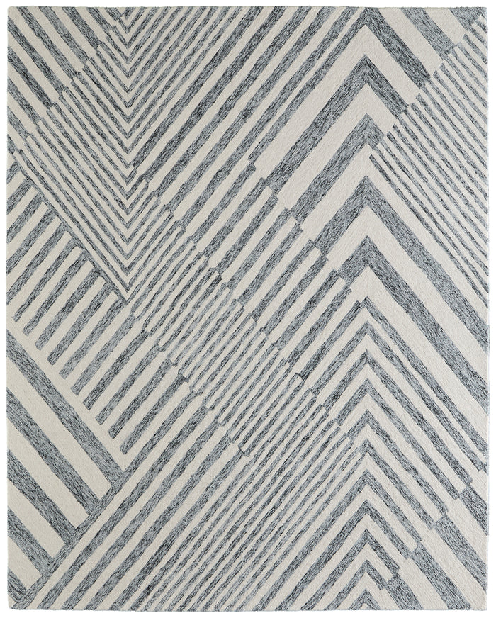 The Rug Corner Feizy Wallace Modern Geometric - Gray/Ivory