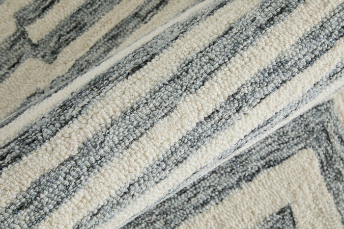 The Rug Corner Feizy Wallace Modern Geometric - Gray/Ivory