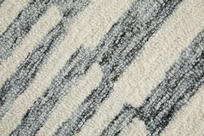 The Rug Corner Feizy Wallace Modern Geometric - Gray/Ivory