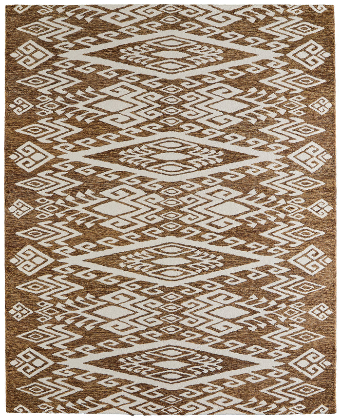 The Rug Corner Feizy Wallace Transitional Medallion - Brown/White