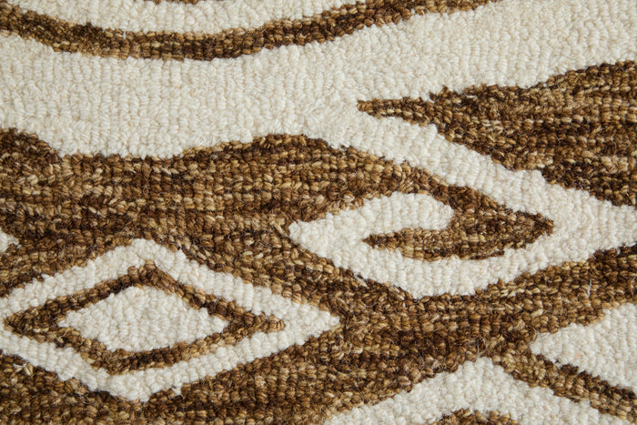 The Rug Corner Feizy Wallace Transitional Medallion - Brown/White