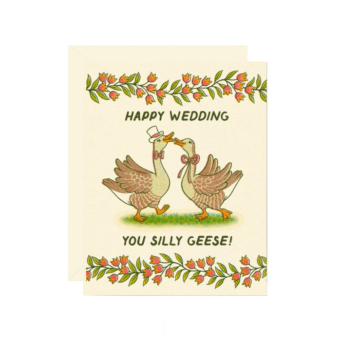Wedding Card - Silly Geese