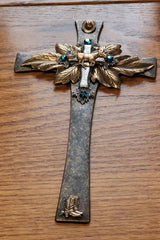 Western Brass Wall Cross