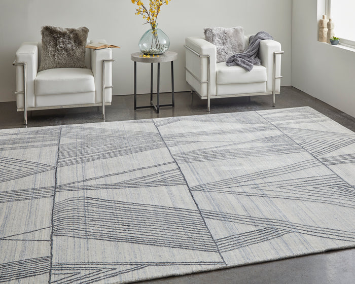 The Rug Corner Feizy Whitton Modern Abstract - Ivory/Black