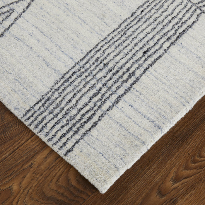 The Rug Corner Feizy Whitton Modern Abstract - Ivory/Black