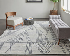The Rug Corner Feizy Whitton Modern Abstract - Ivory/Black
