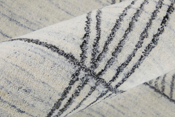 The Rug Corner Feizy Whitton Modern Abstract - Ivory/Black