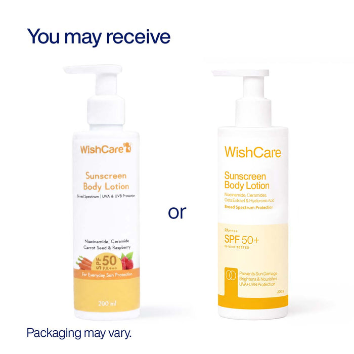 WishCare Sunscreen Body Lotion Broad Spectrum SPF50 PA+++ 200ml